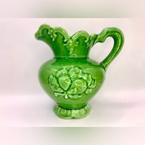 Camark Emerald Handled Small Pitcher/Vase - Shape 234 - Handmade - 1950s Vintage